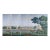 Hand Painted Vintage French Parisian Riverside Landscape Mural Panels | Set of 5 Panels 3ft×8ft Custom Panoramic Scenic Wallpaper For Sale