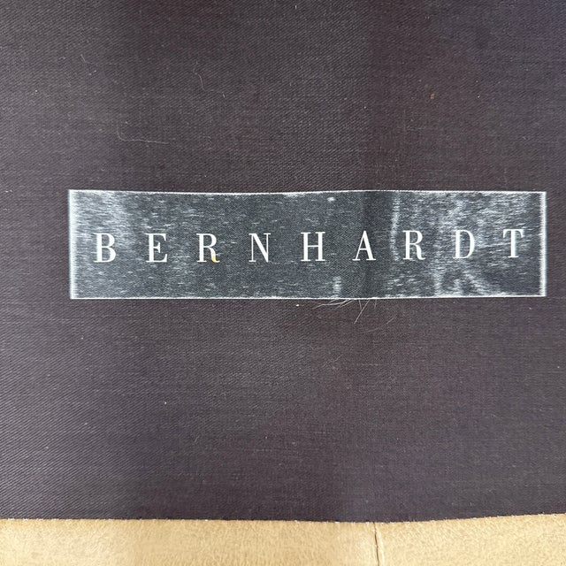 Tan Bernhardt Tan Leather Tufted Chesterfield Loveseat Sofa For Sale - Image 8 of 8