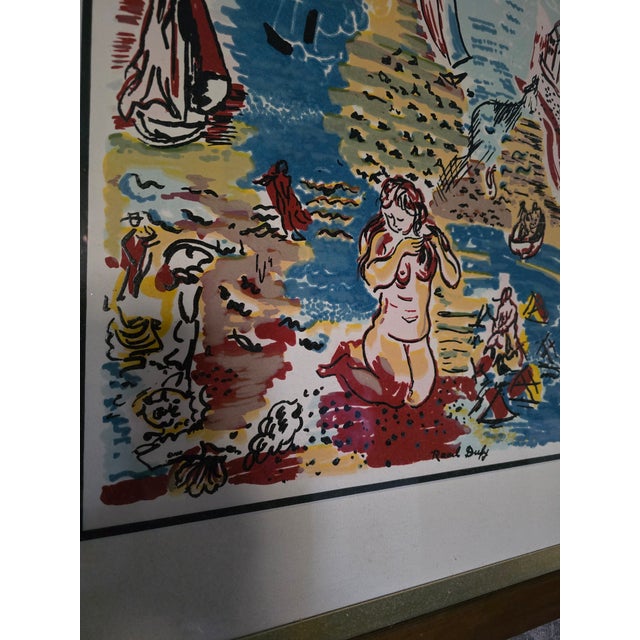 1970s Mid Century Modern Raoul Dufy Style Lithograph For Sale - Image 5 of 6