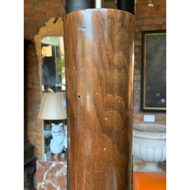 Brown 1950s Danish Art Deco Beech Floor Lamp For Sale - Image 8 of 18