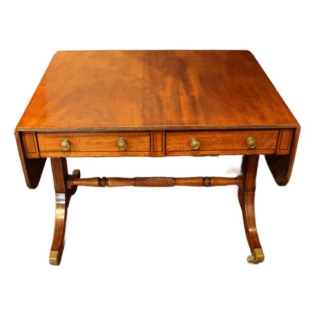 C. 1810 English Regency Period Sofa Table For Sale
