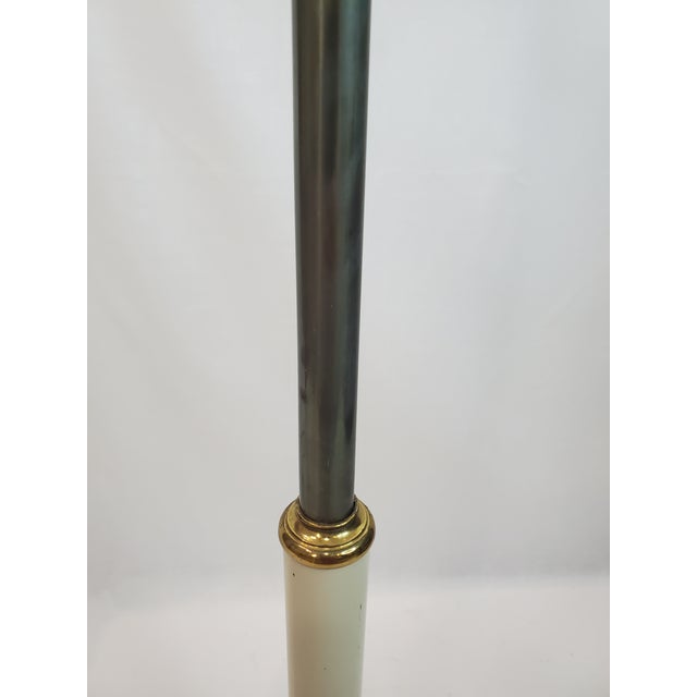 Art Deco Gerald Thurston Swing Arm Flying Saucer Floor Lamp 1950s, Unmarked For Sale - Image 11 of 12