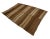 1960s Vintage Striped Brown Natural Kilim Rug- 6′ × 8′4″ For Sale - Image 4 of 7