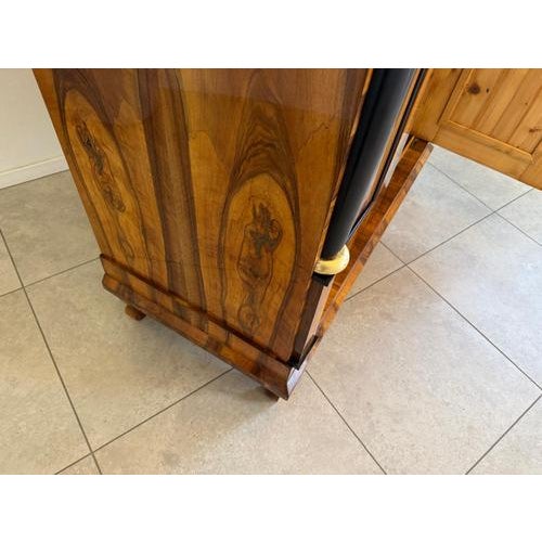 Antique Empire Column Cabinet in Walnut For Sale - Image 10 of 18