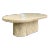 Vintage Modern Stone Coffee Table With Ripple Pedestal Base | Italian Style For Sale