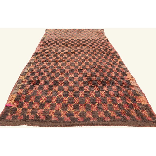 Mid-Century Modern Vintage Boujad Moroccan Rug, 03'07 X 09'02 For Sale - Image 3 of 10
