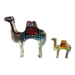1970s Palatnik Large and Small Camel Figurines- Set of 2