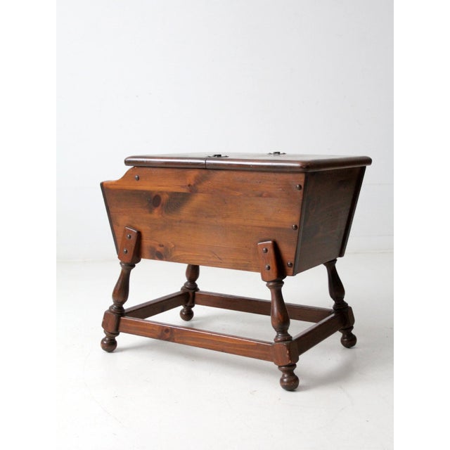 Mid-Century Colonial Revival Magazine Rack End Table For Sale - Image 18 of 18