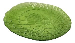 Art Deco Green Glass Plate, 1920s
