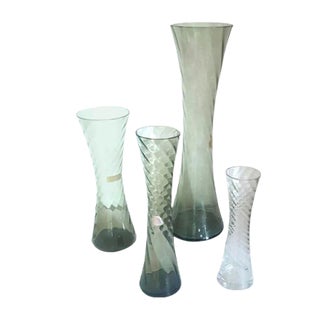 Vases with Serrated Edge by Alfred Taube for Füge & Taube, 1960s, Set of 4 For Sale