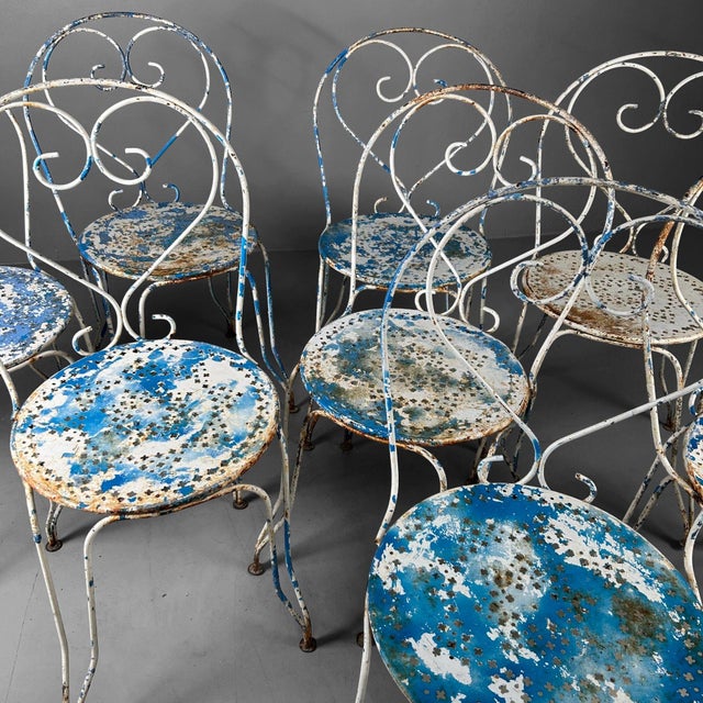 French Garden Table and Chairs, 1950s-1960s, Set of 10 For Sale - Image 13 of 18