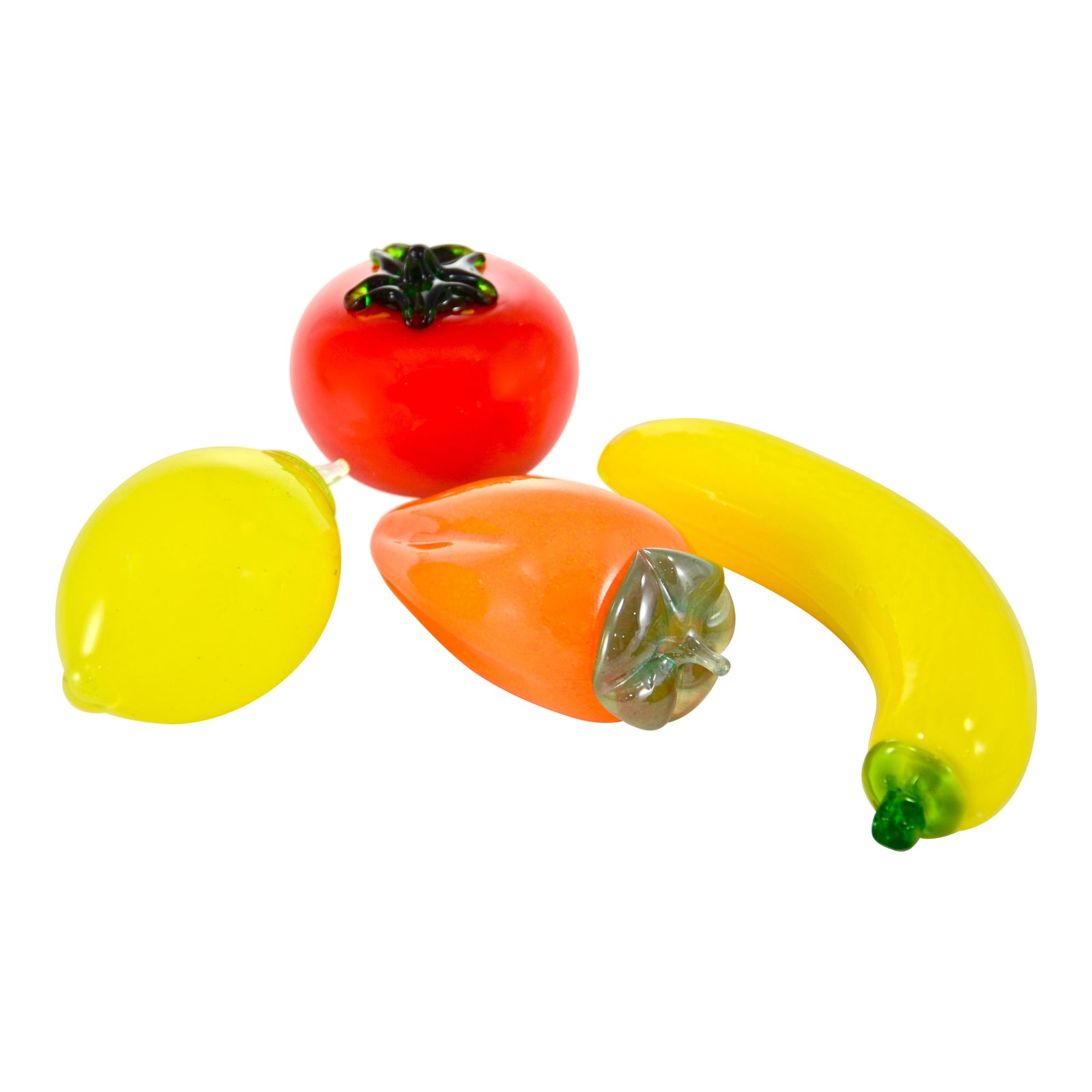 Italian Murano Style Blown Art Glass Fruit, Set of 4 Chairish