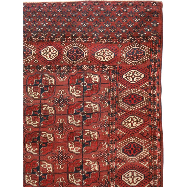 Tribal Galerie Shabab Collection Early 20th Century Central Asian Tekke Carpet For Sale - Image 3 of 9