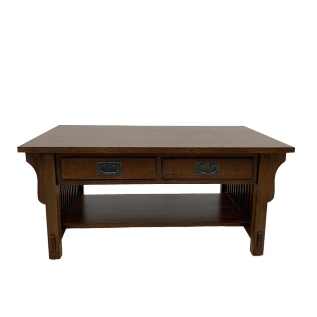 Mission Crofter 4 Drawer Coffee Table With Spindles - 40" - Micheal Cherry For Sale - Image 9 of 14