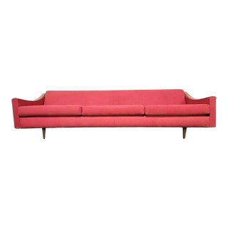 1960s Mid Century Red Sofa For Sale