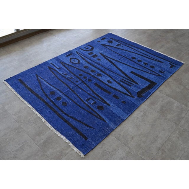 Paul Klee - Heroic Strokes of the Bow - Inspired Silk Hand Woven Area - Wall Rug 4′3″ × 6′1″ For Sale - Image 4 of 12