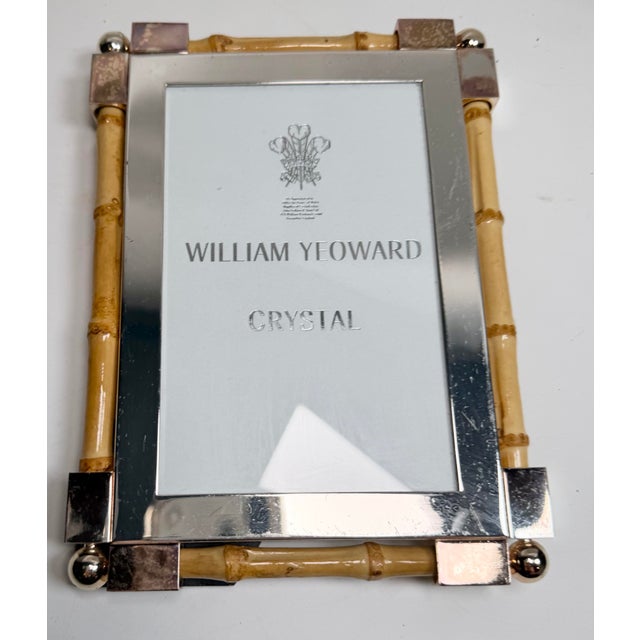William Yeoward Crystal Classic Bamboo Frame 5 x 7 $510 Excellent condition with faint scratches to metal, see photos. *...
