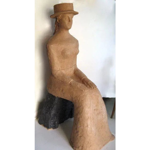 Mid 20th Century Figurative Terra Cotta Sculpture After "Seurat Lunch in the Park" by Isabelle For Sale In Denver - Image 6 of 9