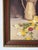 Wood Vintage Floral & Pitcher Still Life Oil Painting on Masonite - Framed For Sale - Image 7 of 13