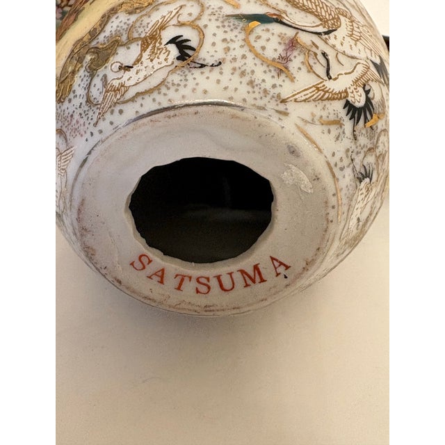 Asian Vintage Porcelain Late 19th and Early 20th Century Satsuma Eggs - A Pair For Sale - Image 3 of 3