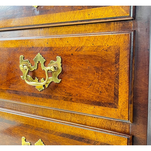 Late 20th Century Henredon Aston Court Collection Walnut, Myrtle & Ash Burl Double Dresser - Surrey Finish For Sale - Image 6 of 15