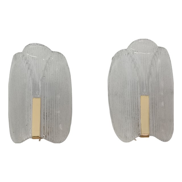 Wall Sconces by Carl Fagerlund for Orrefors, 1970s, Set of 2 For Sale