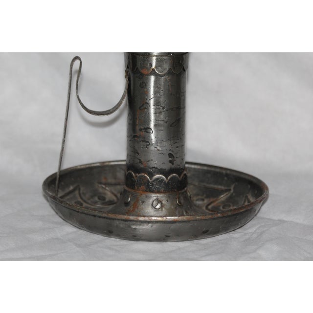 Metal Vintage Wrought Iron Candleholder For Sale - Image 7 of 11