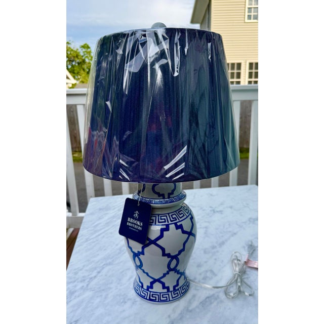 Blue Blue and White Ginger Jar Table Lamps - A Pair For Sale - Image 8 of 9