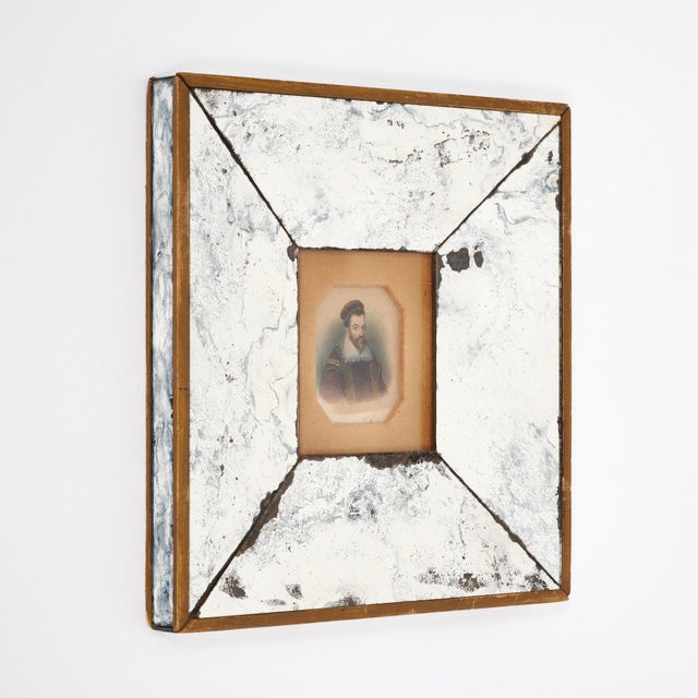 1960s Set of Mid-Century French Paintings and Mirrored Frames For Sale - Image 5 of 11