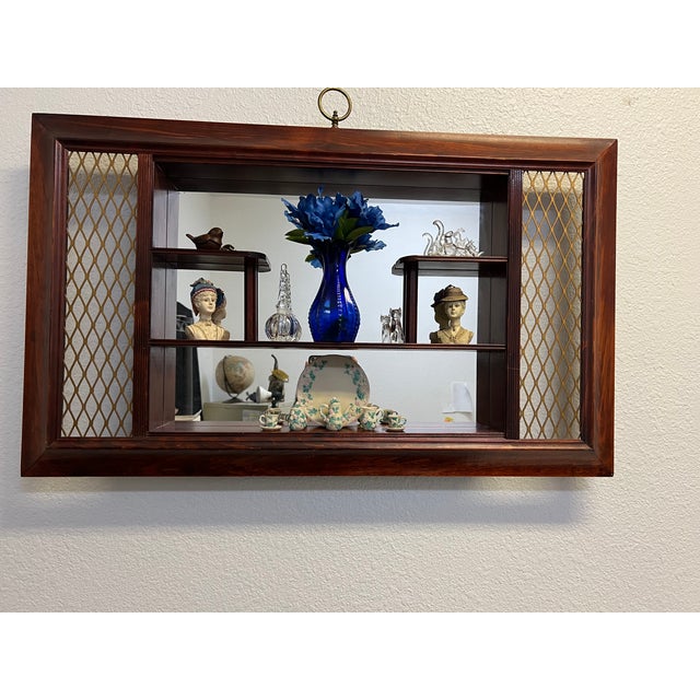 Wood 1956 Illinois Windsor Shadowbox Framed Wall Mirror For Sale - Image 7 of 11