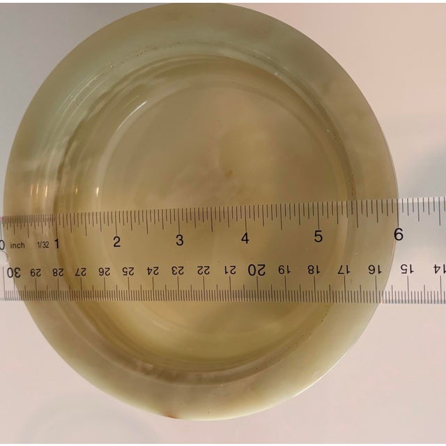 Mid 20th Century Italian Vide Poche Green Onyx Pedestal Compote Bowl For Sale - Image 10 of 12