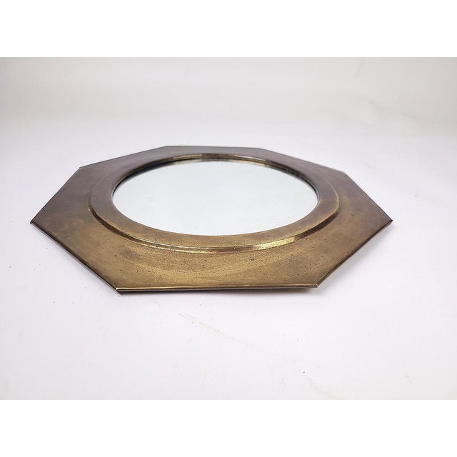 Brass Framed Mirror, 1960s For Sale - Image 6 of 7