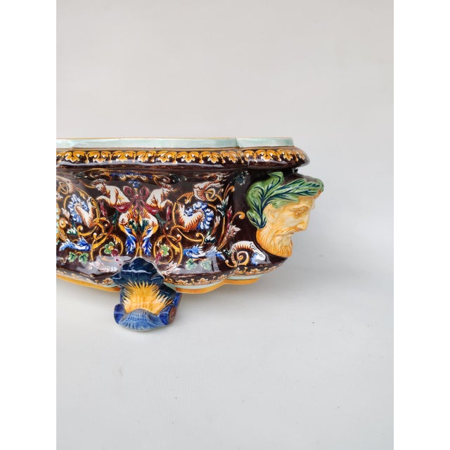 Earthenware Planter from Gien, 1970s For Sale - Image 3 of 14