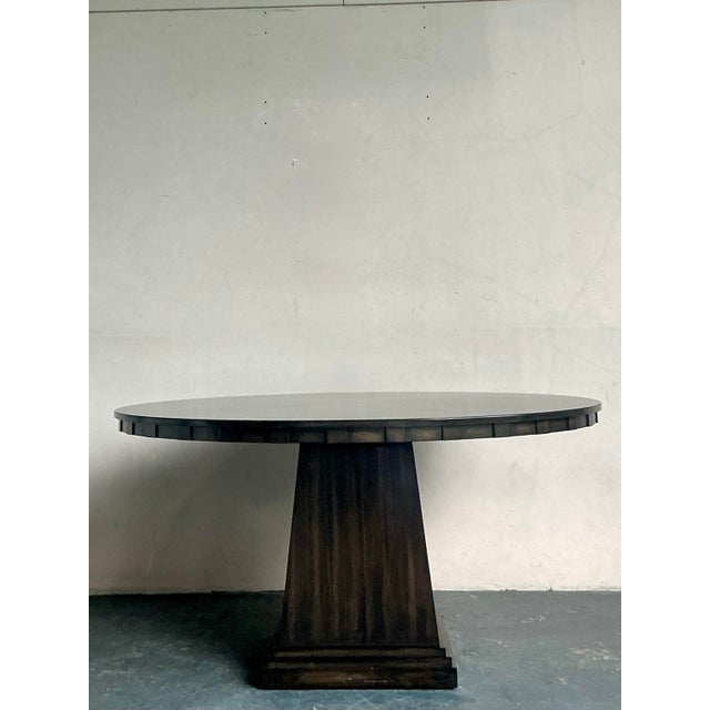 Late 20th Century Vintage Boho Vangaurd Pedestal Dining Table For Sale - Image 5 of 9