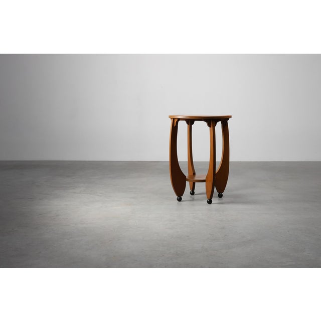 Amsterdamse School Oak Side Table, Netherlands, 1920s For Sale - Image 12 of 13