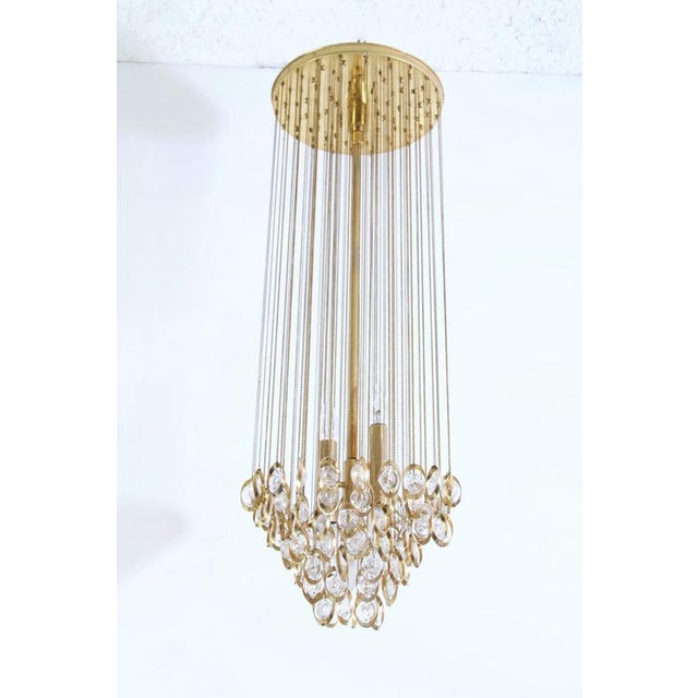 Large Mid-Century Modern Murano Glass Chandelier, Italy, 1960s For Sale - Image 4 of 9