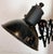 Industrial Black Enamel Scissor Wall Lamp, 1950s For Sale - Image 10 of 18