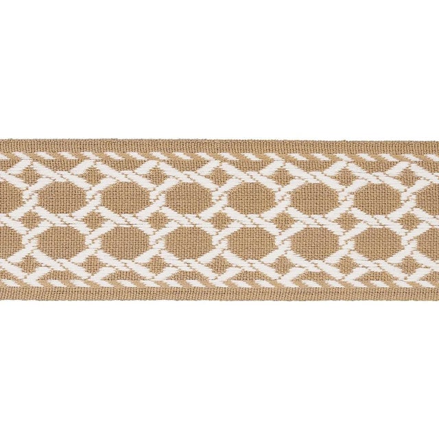 Schumacher Schumacher Lattice Tape in Sand For Sale - Image 4 of 4