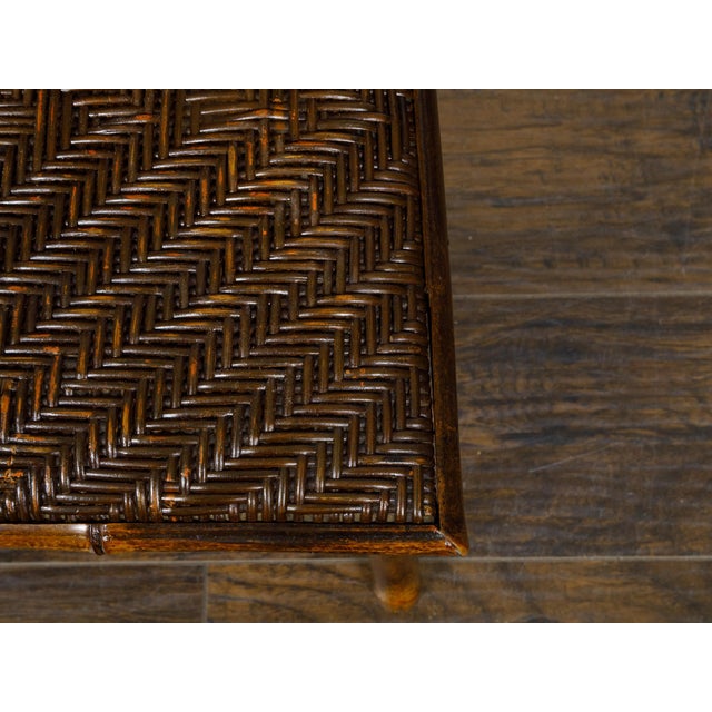 Chinoiserie Small Signed Perret et Vibert Late 19th Century Chinoiserie Bamboo Chair For Sale - Image 3 of 12