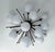 Italian 21st Century Mezzo Bronze Glossy White Murano Flush Mount by Fabio LTD For Sale - Image 3 of 9