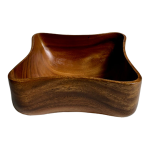 Vintage Handcrafted Pacific Merchants Acacia Wood Serving Bowl