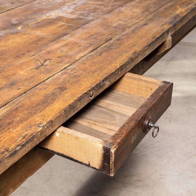 Large French Farmhouse Table, 1940s For Sale - Image 4 of 16