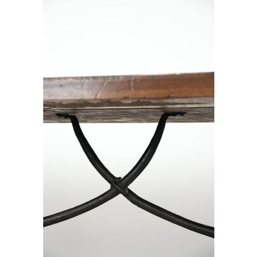 Large Antique Spanish Dining Table with Wrought Iron Base, 18th Century For Sale - Image 10 of 16