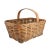 Vintage Hand Woven Fixed Handle Basket, 1900's For Sale - Image 4 of 10