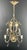 1940 Mid Century Modern Metal with Crystals Chandelier For Sale - Image 4 of 12