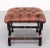 English Country House Style Padded Leather Ottoman, 1965 For Sale - Image 4 of 8