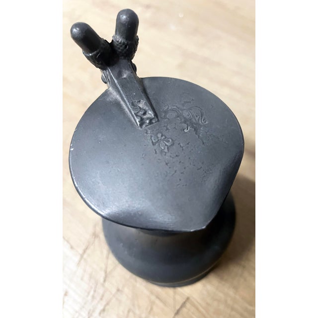 Five AntiqueFrench Pewter Tankards With Acorn Thumb Piece For Sale - Image 10 of 10