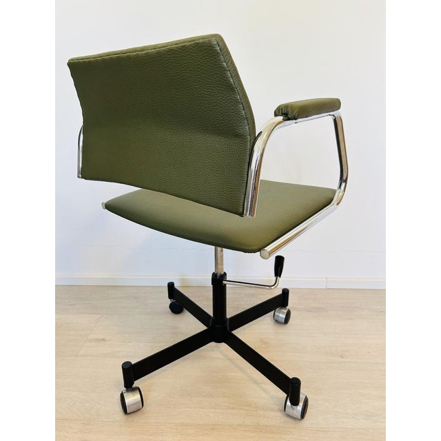 Fully restored and upholstered desk chair. This piece has an attribution mark, I am sure that it is completely authentic...