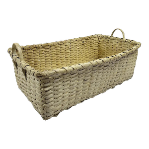 Antique American North Carolina Painted 2 Handled Gathering Basket