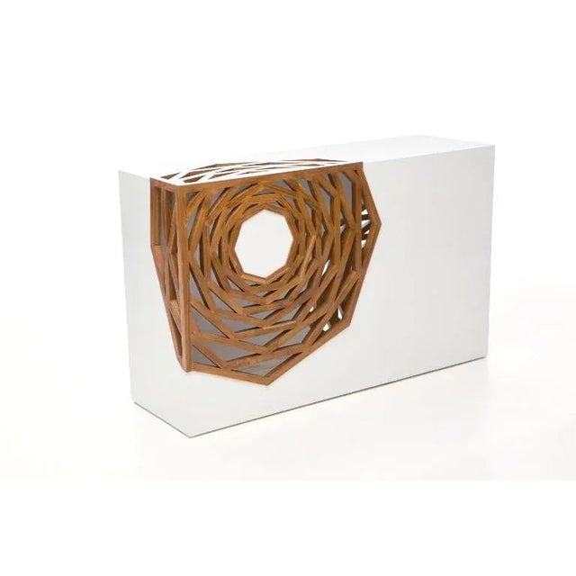 A stunning cocktail table that will be the focus of any room, the Hanako contrasts beautiful dark stained wood with the...